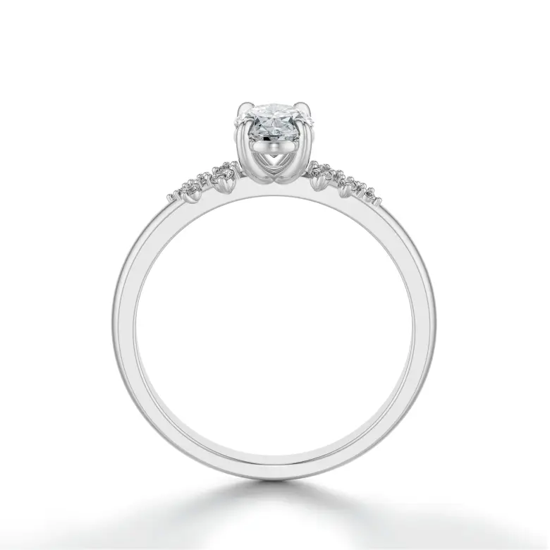 Pierścionek owalny diament białe złoto 0.60 ct. SBPZ_053